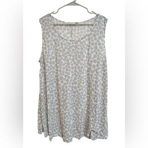 Chalet et Ceci Powder Gray Polka Dot Gauzy Tank Top XL